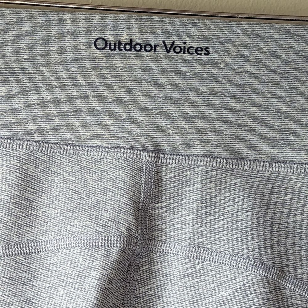 Outdoor Voices 7/8 Dipped Warmup Leggings Blue & Gray sz M - Picture 8 of 9